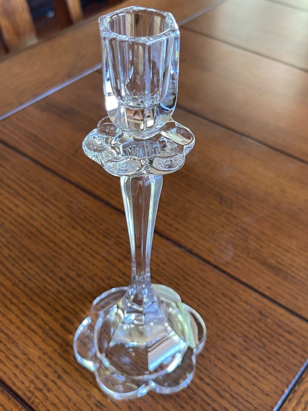 Nachtmann Crystal Petal Candle Holder Made In Germany Candlestick Holder Vintage